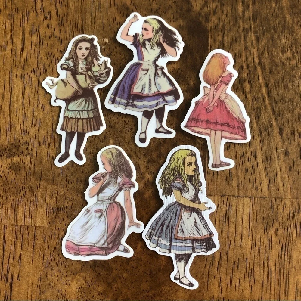 Alice in Wonderland Classic Illustrations stickers (5pk)